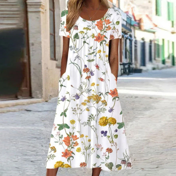 Isaura™ | Vestido Boho Floral con Cubrevientre