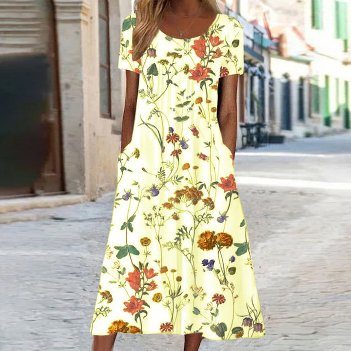 Isaura™ | Vestido Boho Floral con Cubrevientre